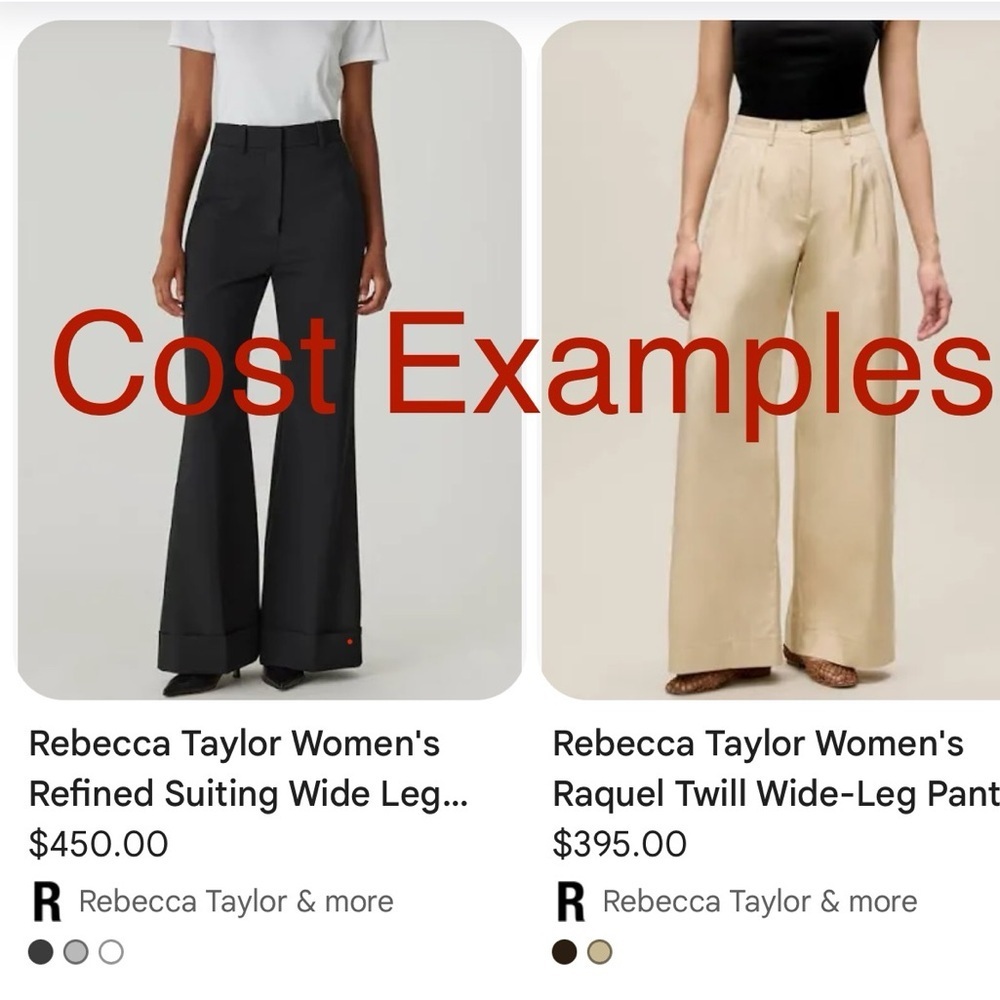 Rebecca Taylor Black Wide-Leg Tie Side Bow Trousers - Picture 13 of 13